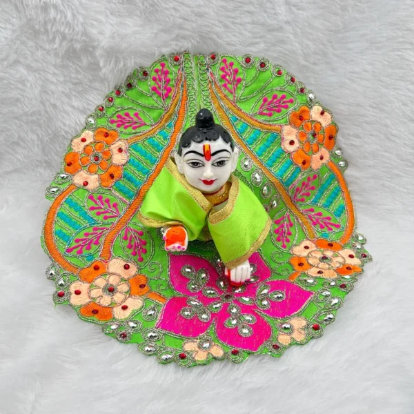Flower Kadhai Design Dress, Color- Green