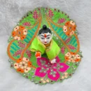 Flower Kadhai Design Dress, Color- Green