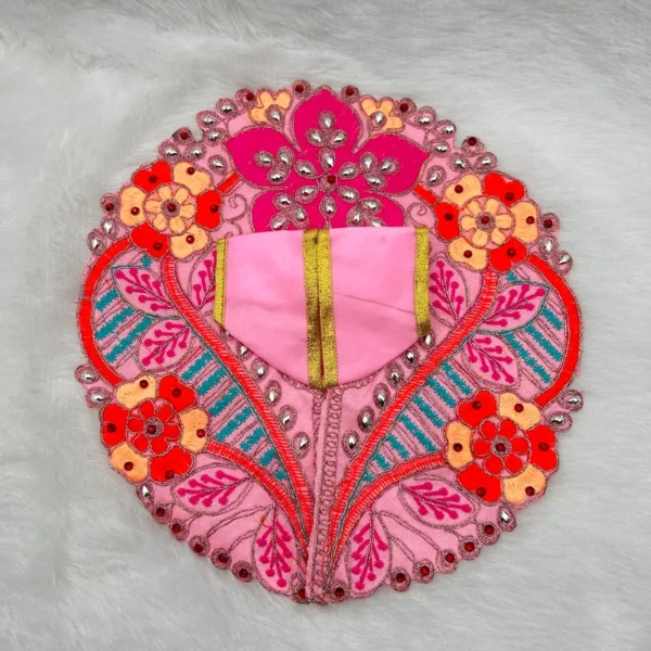 Flower Kadhai Design Dress, Color- Pink
