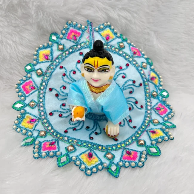 beautiful dress for laddu gopal, krishna and radha rani. Ornaments for idols