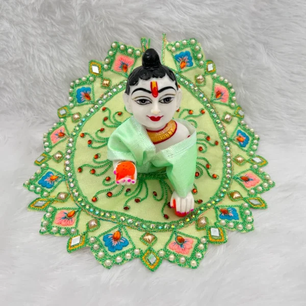 beautiful dress for laddu gopal, krishna and radha rani. Ornaments for idols