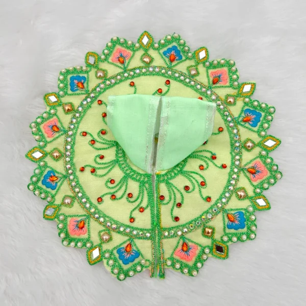Mirror Kadhai Design Dress, Color- Green