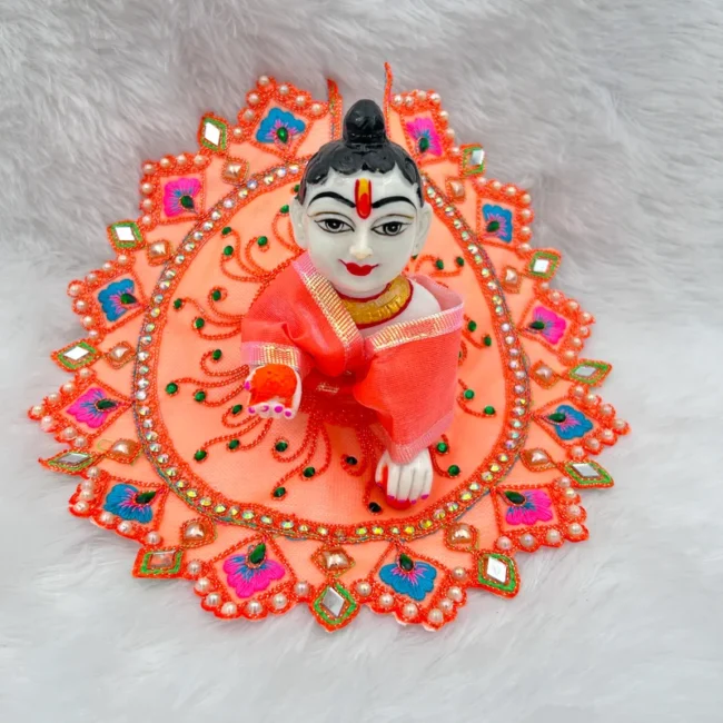 beautiful dress for laddu gopal, krishna and radha rani. Ornaments for idols