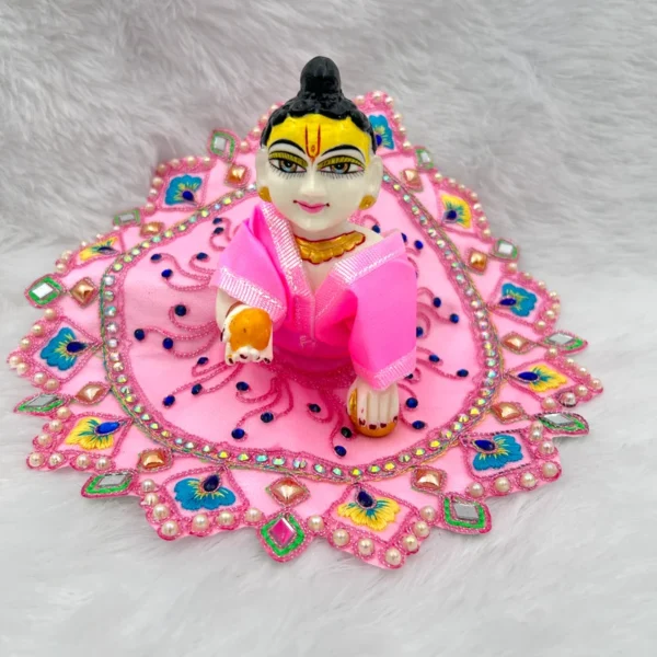Mirror Kadhai Design Dress, Color- Pink