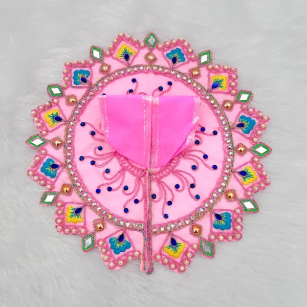 Mirror Kadhai Design Dress, Color- Pink