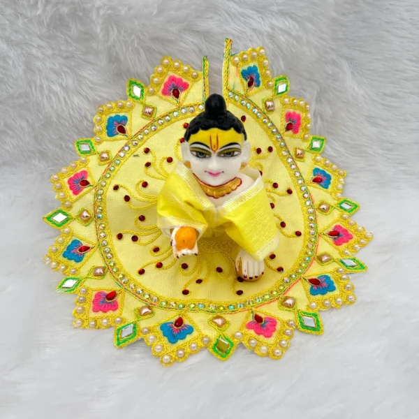 beautiful dress for laddu gopal, krishna and radha rani. Ornaments for idols