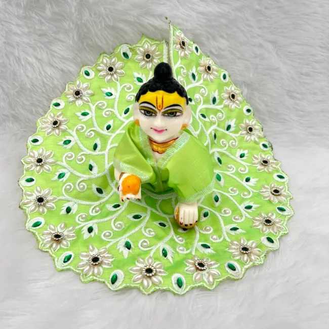 beautiful dress for laddu gopal, krishna and radha rani. Ornaments for idols