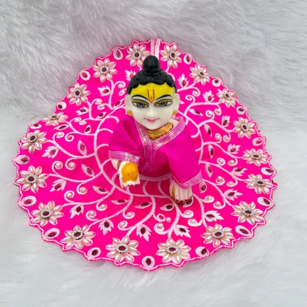 Moti Work Kadhai Design Dress, Color- Pink