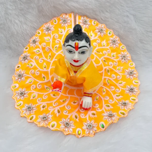 beautiful dress for laddu gopal, krishna and radha rani. Ornaments for idols