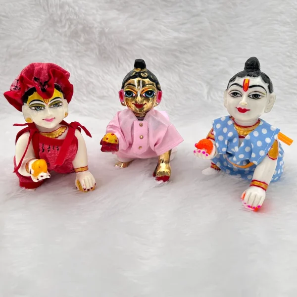 beautiful dress for laddu gopal, krishna and radha rani. Ornaments for idols