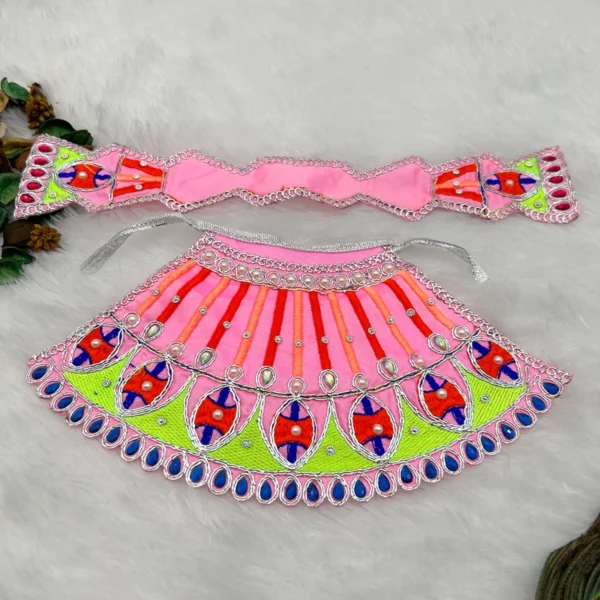 Kadhai Design Dress for Mata Rani, Khatu Shyam. Color-Pink