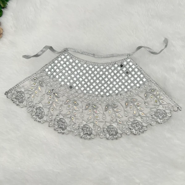 Grey White Mirror Design Dress.