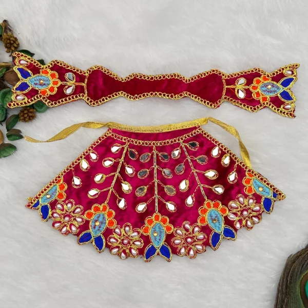 Lahnga Patka Dress poshak for Mata Rani, Lakshmi Mata, Khatu Shyam