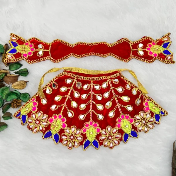 Mirror Design Velvet Dress. Size 4 no. Color- Red