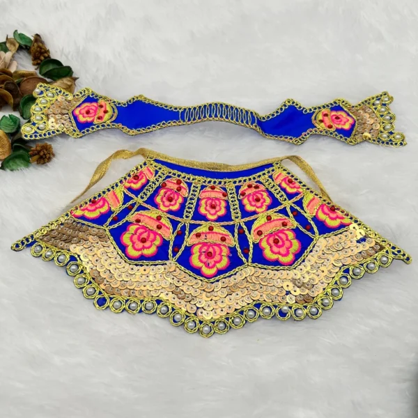 Rajasthani Kadhai Design Dress. Color- Blue