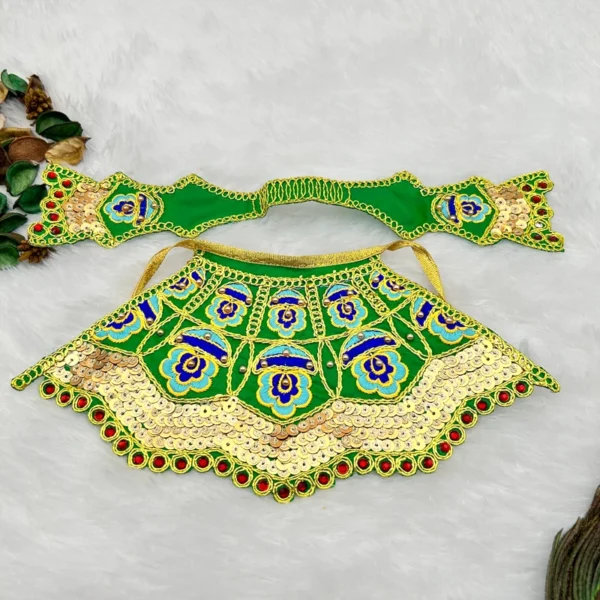 Rajasthani Kadhai Design Dress. Color- Green