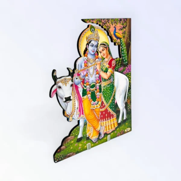 Radha Krishna Gaau, MDF Cut Out, Size- 5*7 Inches