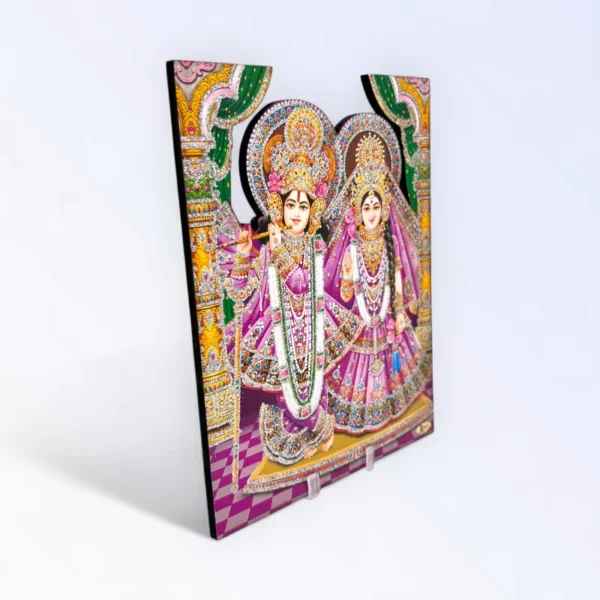 Radha Krishna Pink, MDF Cut Out, Size- 5*7 Inches