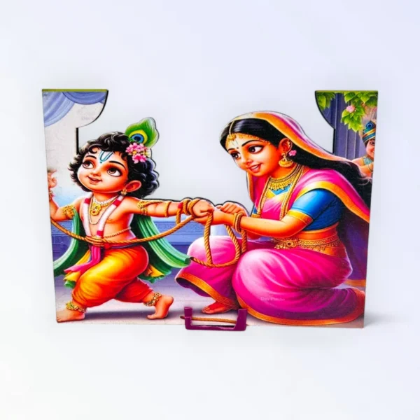 Krishna With Maiya, MDF Cut Out, Size- 6*4 Inches