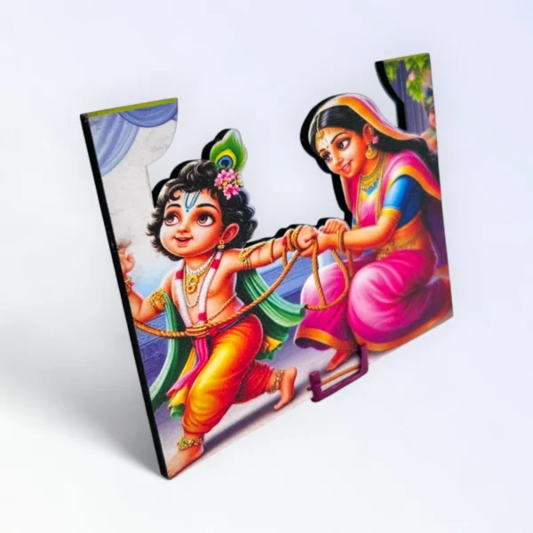 Krishna With Maiya, MDF Cut Out, Size- 6*4 Inches