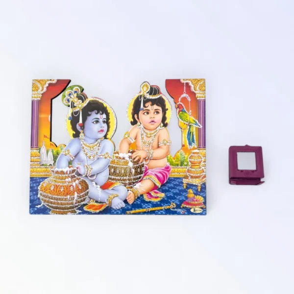 Krishna Baldau Makhan, MDF Cut Out, Size- 7*5 Inches