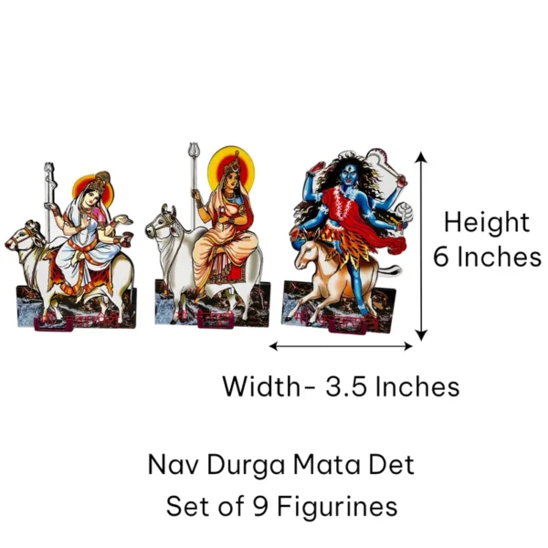 Nav Durga Set, Set of 9 Devi Figurines, Height- 6 Inches