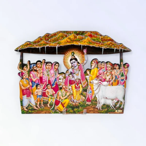 Goverdhan Leela, MDF Cut Out, Size- 7*5Inches