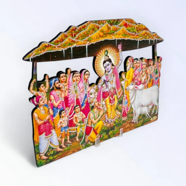 Goverdhan Leela, MDF Cut Out, Size- 7*5Inches