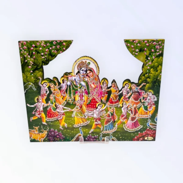 Krishna With Gopi Leela, MDF Cut Out, Size- 7*5 Inches