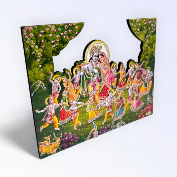 Krishna With Gopi Leela, MDF Cut Out, Size- 7*5 Inches