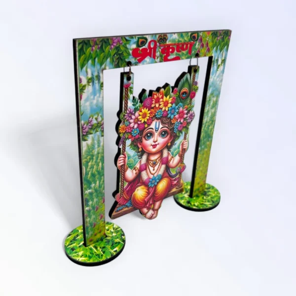 Krishna, MDF Swing Cut Out, Size- 5*6 Inches