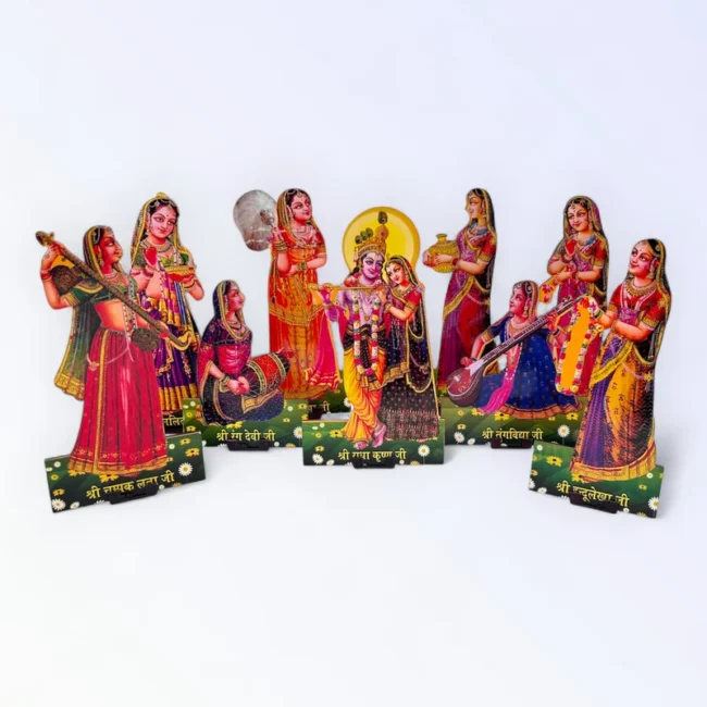 Ast Sakhi, Ast Sakha, Gopi Set, Janmashtami special Statuette, Figurines, Photo Frames, Decoratives for laddu gopal, Thakur ji, Radha Rani.