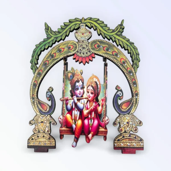 Radha Krishna Bansuri, MDF Swing Cut Out, Size- 5*6 Inches