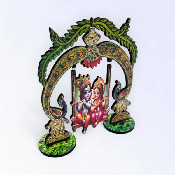 Radha Krishna Bansuri, MDF Swing Cut Out, Size- 5*6 Inches