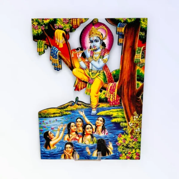 Krishna Nahan Leela, MDF Cut Out, Size- 4*6 Inches