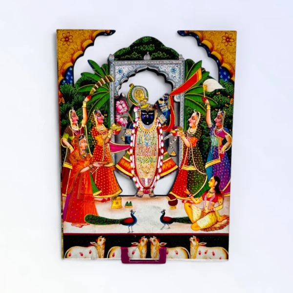 Bihari ji With Gopi, MDF Cut Out, Size- 4*6 Inches