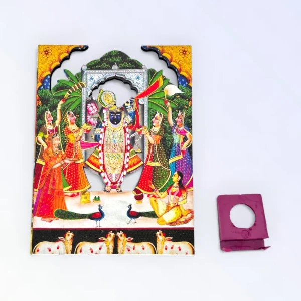 Bihari ji With Gopi, MDF Cut Out, Size- 4*6 Inches