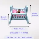 Beautiful Wooden Palna cum Bed, Size- Small