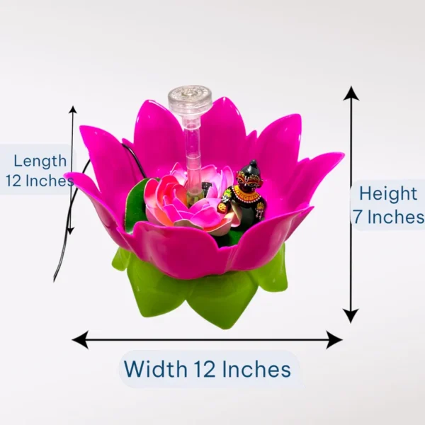 Beautiful Lotus Fountain, Lotus Design, Inbuilt LED Lights