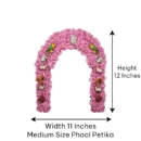 Phool Petika, Flower Backdrop for Laddu Gopal, Medium Size, Color- Pink