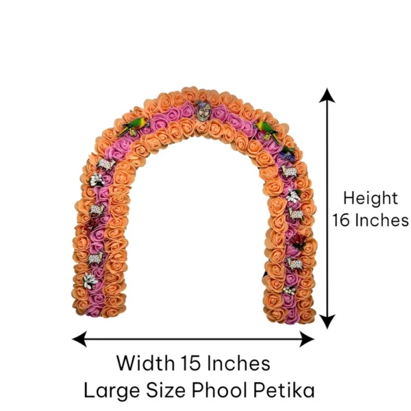 Phool Petika, Flower Backdrop for Laddu Gopal, Large Size, Color- Orange