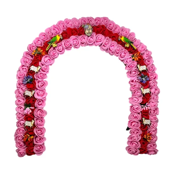 Phool Petika, Flower Backdrop for Laddu Gopal, Large Size, Color- Pink