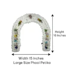 Phool Petika, Flower Backdrop for Laddu Gopal, Large Size, Color- White