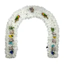 Phool Petika, Flower Backdrop for Laddu Gopal, Large Size, Color- White