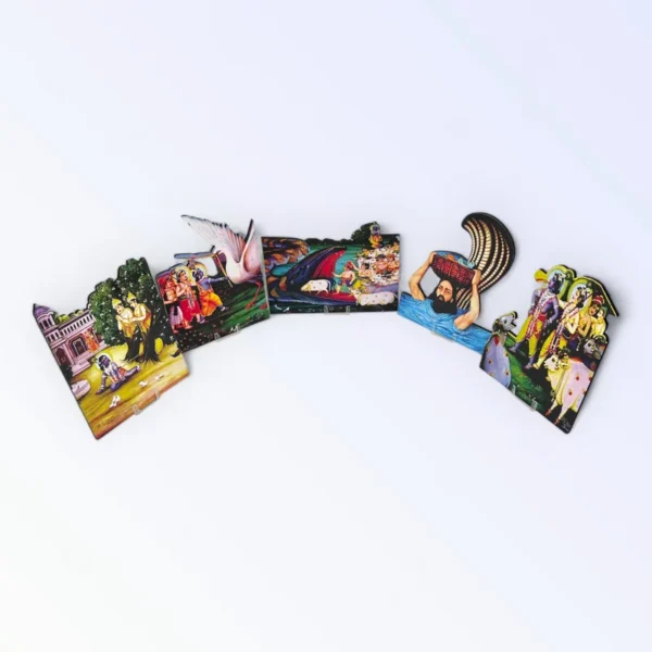 Krishna Leela, Set of 5 Piece, Size- 4*6