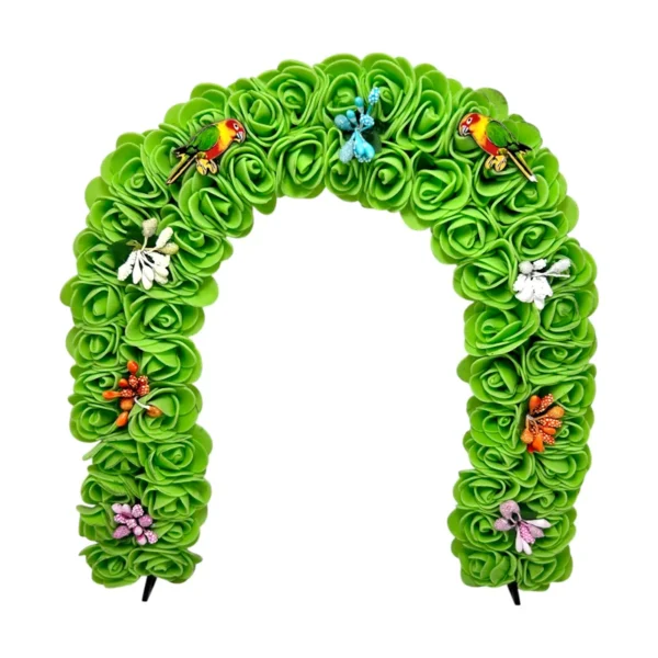 Phool Petika, Flower Backdrop for Laddu Gopal, Small Size, Color- Green