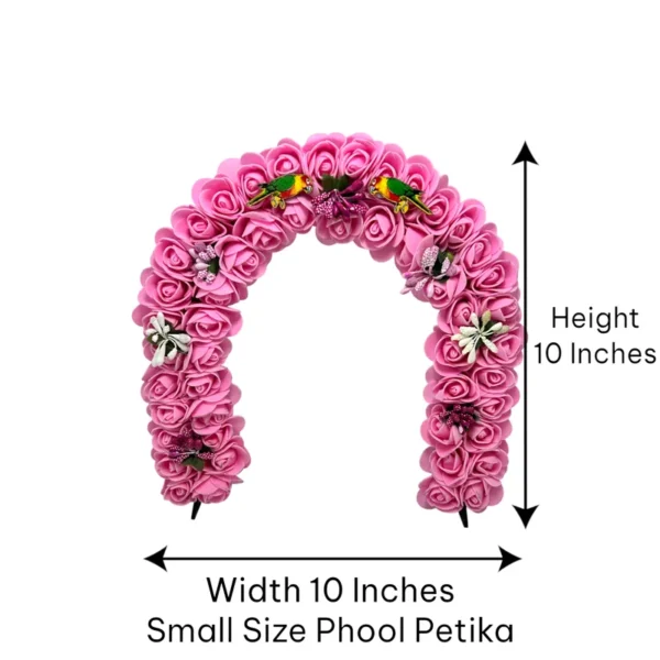 Phool Petika, Flower Backdrop for Laddu Gopal, Small Size, Color- Pink