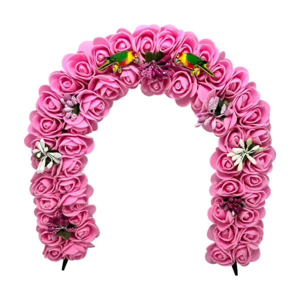 Phool Petika, Flower Backdrop for Laddu Gopal, Small Size, Color- Pink