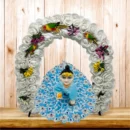 Phool Petika, Flower Backdrop for Laddu Gopal, Small Size, Color- White