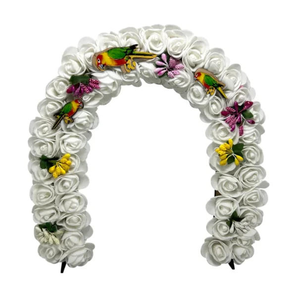 Phool Petika, Flower Backdrop for Laddu Gopal, Small Size, Color- White